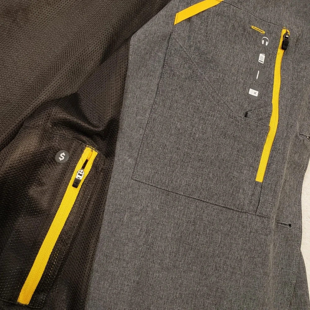 Eddie Bauer Ultimate Voyager Travel Blazer Men 44 Gray Travel Sport Coat Stretch